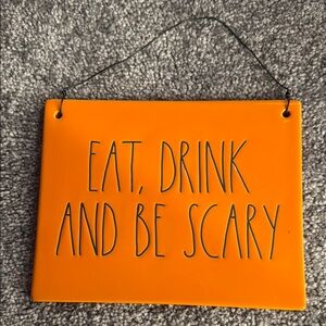 Orange Halloween Wall Sign